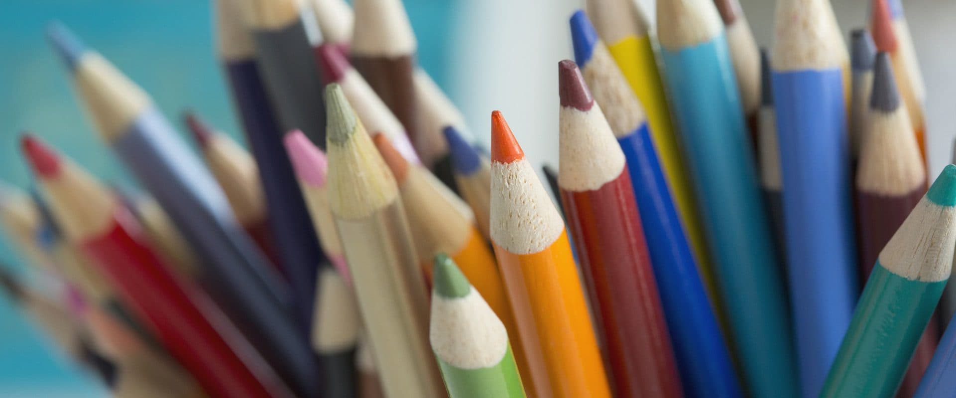 Colored pencils ready for the classroom at Excel Learning Centers